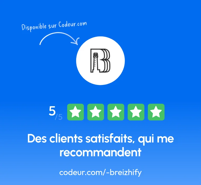 Breizhify noté 5 sur 5 sur Codeur.com